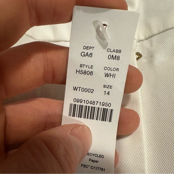 J crew 4” stretch chino shorts solid white - Picture 3 of 3